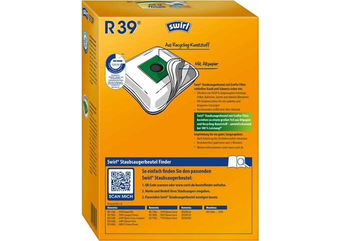 Swirl R 39 MP Plus AirSpace Staubsaugerbeutel