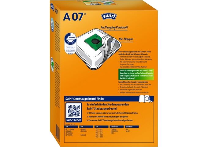 Swirl A 07 MicroPor Power Filter Paket 4 Stück