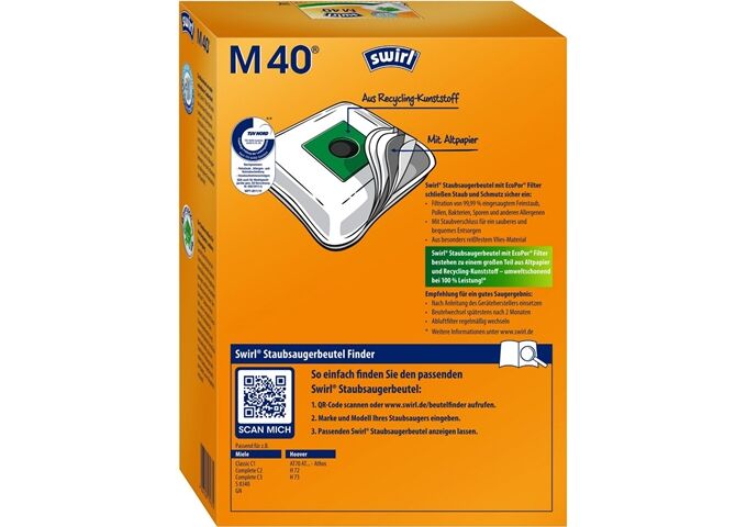 Swirl M 40 MP Plus AirSpace Staubsaugerbeutel