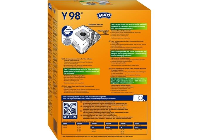 Swirl Y 98 MP Plus AirSpace Staubsaugerbeutel