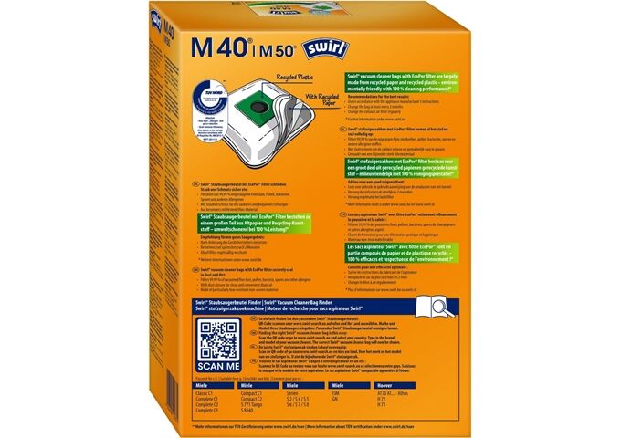 Swirl M 40 MP Plus AirSpace Staubsaugerbeutel