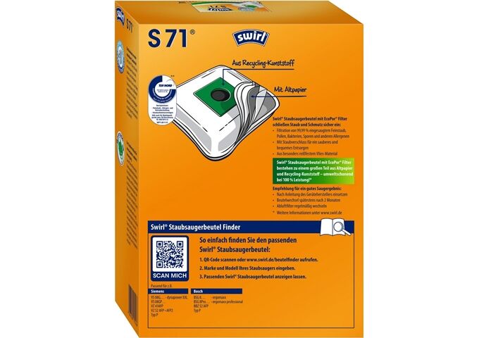 Swirl S 71 MP Plus AirSpace Staubsaugerbeutel