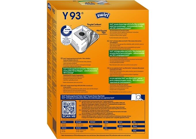 Swirl Y 93 MP Plus AirSpace Staubsaugerbeutel