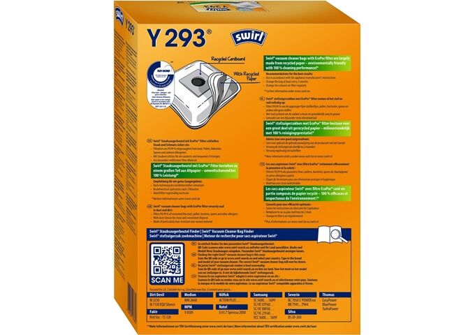 Swirl Y 293 MP Plus AirSpace Staubsaugerbeutel