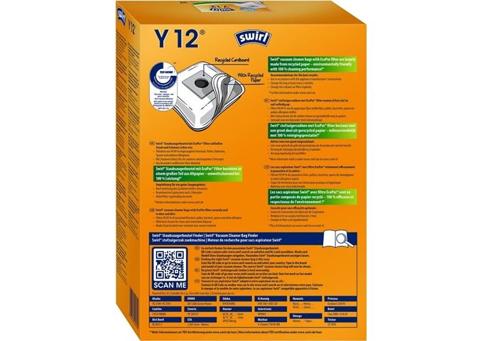 Swirl Y 12 MP Plus AirSpace Staubsaugerbeutel