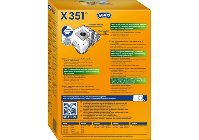 Swirl X 351 MP Plus AirSpace Staubsaugerbeutel
