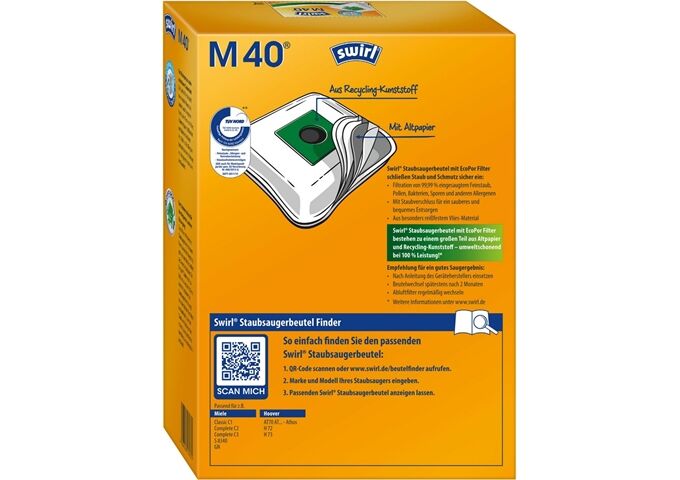 Swirl M 40 MP Plus AirSpace Staubsaugerbeutel