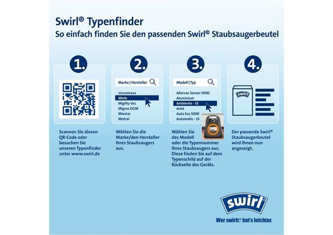 Swirl Y 05 MP Plus AirSpace Staubsaugerbeutel