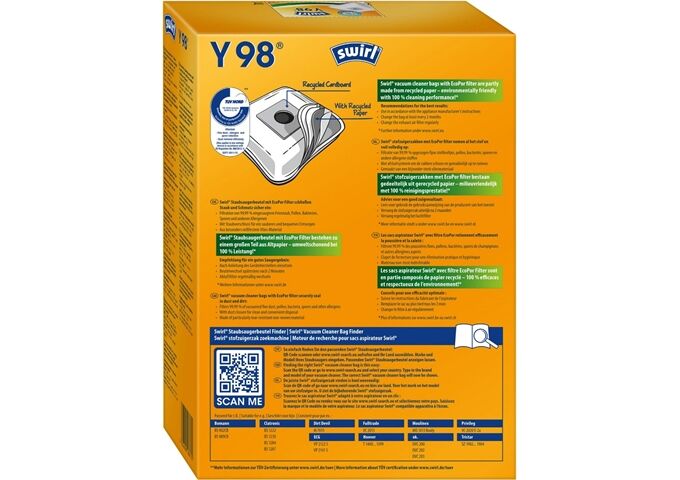 Swirl Y 98 MP Plus AirSpace Staubsaugerbeutel