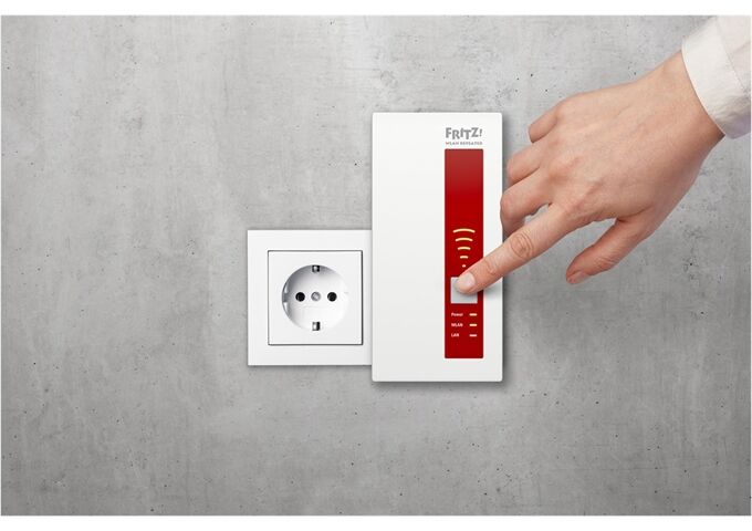 AVM FRITZ!WLAN Repeater 1750E Weiss-Rot