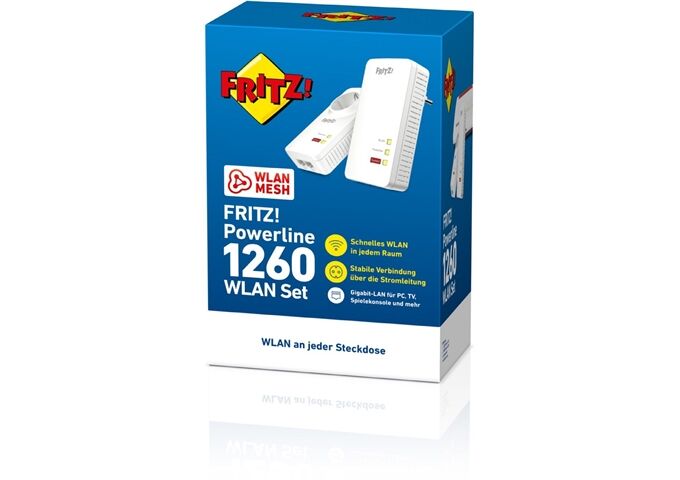 AVM FRITZ!Powerline 1260 WLAN Set Weiss