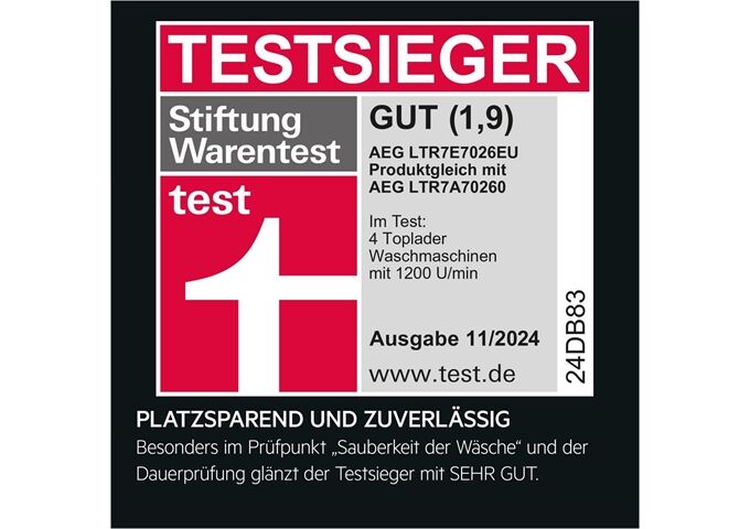 AEG Lavamat LTR7E7026EU StiWa Testsieger